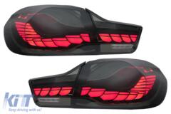 Faros traseros OLED / LEDs rojos ahumados con Intermintente secuencial dinamico BMW Serie M4 F82 2013-2019style=