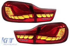 Faros traseros OLED / LEDs rojos claros con Intermintente secuencial dinamico BMW Serie M4 F82 2013-2019style=