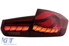 Faros traseros de LEDs OLED con intermitente secuencial dinamico BMW 3 Serie F30 LCI 2014-2019 rojos claros look M4