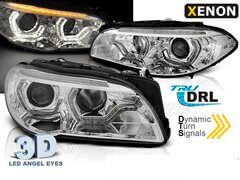 Focos o Faros xenon delanteros Angel Eyes y Led DRL con intermitente dinamico BMW F10 LCI 2013-2016