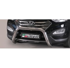 Defensa delantera barras en Acero Inoxidable Homologacion Ec Hyundai Santa Fe 12- Super Bar Acero Inox Diametro 76