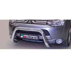 Defensa delantera barras en Acero Inoxidable Homologacion Ec Mitsubishi Outlander 13- Super Bar Acero Inox Diametro 76