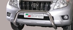 Defensa delantera barras en Acero Inoxidable Homologacion Ec Toyota Land Cruiser 150 14- (suitable With Camera & Park Sensors) Diametro 76mm Mis