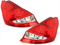 Pilotos faros traseros LED Ford Fiesta MK 7 08-12 rojo/cristal