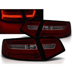 Focos / Pilotos traseros de LED Audi A6 08-11 Sedan Rojo Ahumado Con Intermitentes Dinamicos