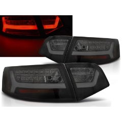 Focos / Pilotos traseros de LED Audi A6 08-11 Sedan Negro Ahumado Con Intermitentes Dinamicosstyle=
