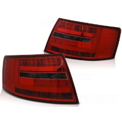 Focos / Pilotos traseros de LED Audi A6 C6 Sedan 04.04-08 Rojos ahumados Led Bar 6-pin