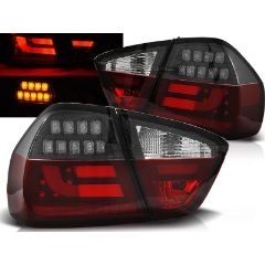 Focos / Pilotos traseros de LED Bmw E90 03.05-08.08 Rojo/blanco Negro Led Barstyle=