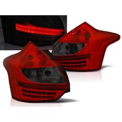 Focos / Pilotos traseros de LED Ford Focus 3 11- 10.14 Hatchback Rojo Ahumado Led