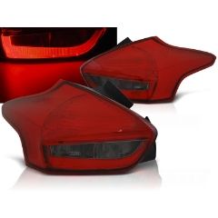 Focos / Pilotos traseros de LED Ford Focus 3 15-18 Hatchback Rojo Ahumado Led