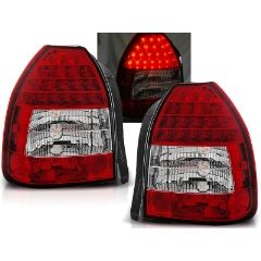 Focos / Pilotos traseros de LED Honda Civic 09.95-02.01 3d Rojo/blanco Led