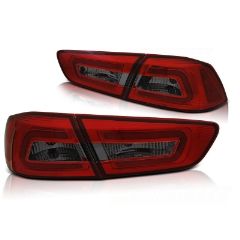 Focos / Pilotos traseros de LED Mitsubishi Lancer 8 Sedan 08-11 Rojos ahumados Led Bar