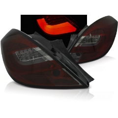 Focos / Pilotos traseros de LED Opel Corsa D 3ptas 04.06-14 Rojo Ahumado Led Bar