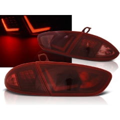 Focos / Pilotos traseros de LED Seat Leon 03.09-13 Rojo Ahumado Led Barstyle=