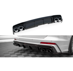 Difusor Spoiler paragolpes trasero + Exhaust Ends Imitation Audi A6 C8 S-Line - Audi/A6/S6/RS6/A6 S-Line/C8 Maxton