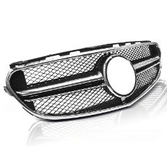 Parrilla Calandra delantera deportiva Mercedes W212 13-16 E63 Amg Style negra cromada