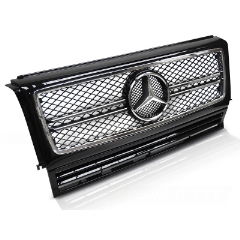 Parrilla Calandra delantera deportiva Mercedes W463 90-12 C63 Amg Style negra cromada