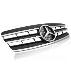 Parrilla Calandra delantera deportiva Mercedes W203 00-07 CL STYLE BLACK CHROME