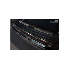 Protector Parachoques en Acero Inoxidable Bmw X6 F16 2014- Negro/Look Fibra Carbono Rojo-negro
