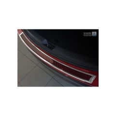 Protector Parachoques en Acero Inoxidable Mazda Cx-5 2014- Cromado/Look Fibra Carbono Rojo-negro
