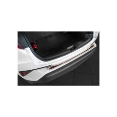 Protector Parachoques en Acero Inoxidable Toyota C-hr 2016- Cromado/Look Fibra Carbono Rojo-negro